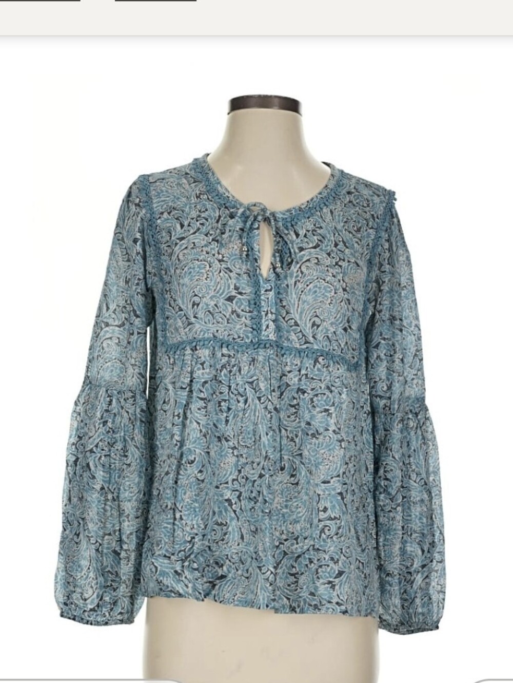 Haute Hippie Tribe Paisley Peasant blouse - M. S58